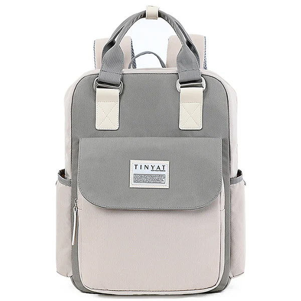 TINYAT Candy women canvas backpack waterproof feminina laptop backpack 15 Pink w - £109.72 GBP