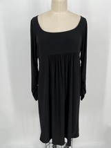 KamaliKulture Empire Waist Long Sleeve Dress Sz L Solid Black LBD Minima... - £37.10 GBP