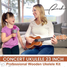 Ranch Concert Ukulele 23 inch Professionnel en Bois Ukulélé Kit, UK-26 - £67.46 GBP