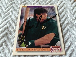 1992 U.D. #649 Jose Canseco Hand Signed Auto Nm / Mint Or Better !! - £26.15 GBP