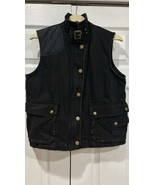 Ralph Lauren LRL  Black Jean Cotton Moto Denim Vest Size XL Buckle Colla... - $33.37