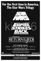 Star Wars 03/28/1985 Carnegie Theatre STAR WARS TRIOLOGY Restored 24 x 3... - £35.38 GBP