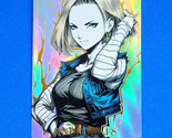 Dragon Ball Z Android 18 Rainbow Foil Holographic Character Figure Card ... - $14.99