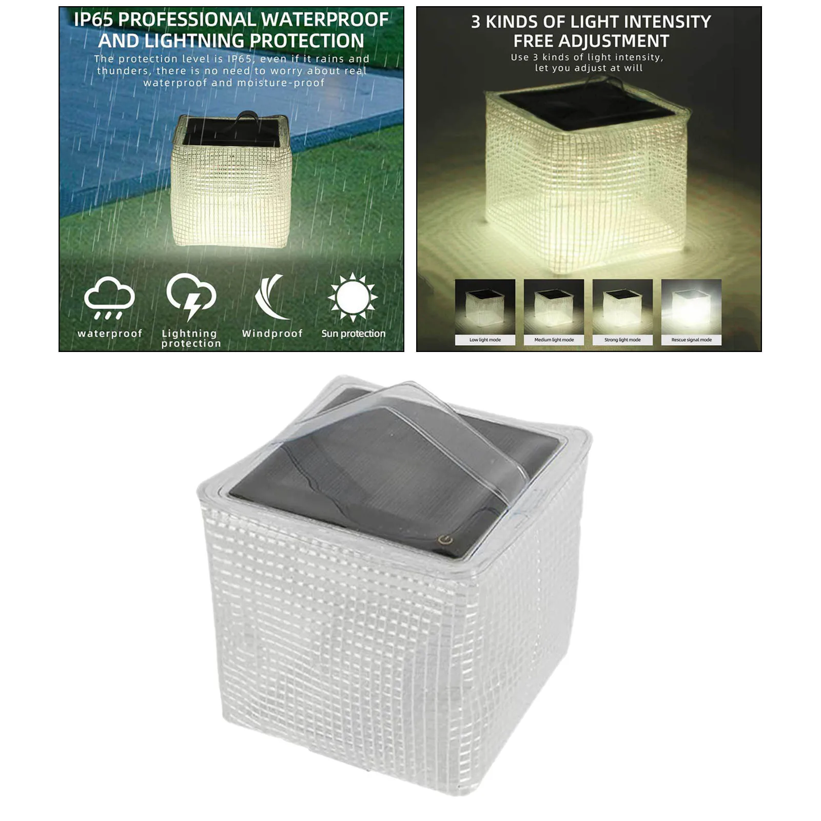Solar Inflatable Light Lantern Camping Lamp LED Outdoor Tent Bright Lights - £22.17 GBP
