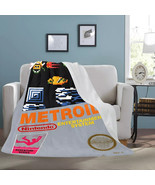 Metroid Fleece Blanket Vintage Style 8-Bit Retro NES Nintendo 50&quot; x 60&quot; - $46.72