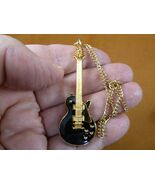 M306-D) GIBSON Les Paul Repro 1959 GUITAR Necklace Jewelry &#39;59 Black/Gol... - $617.31 MXN