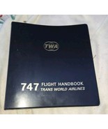 TWA Trans World Airlines 747 Flight Handbook Binder Empty - £58.91 GBP