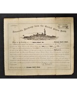 1919 antique WWI HONORABLE DISCHARGE pittsburgh pa ROBERT LEE KURTZ usn ... - £51.02 GBP