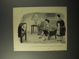 1953 Cartoon by Syd Hoff - At least in a movie you might be sitting next to - £14.72 GBP