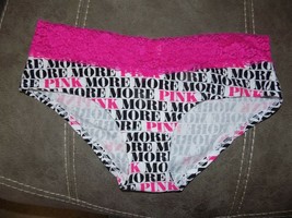 Victoria&#39;s Secret More Pink Low Rise Hipster Panties Size L Women&#39;s NEW - £10.33 GBP