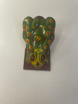 Vintage Tin Litho Frog Clicker Noisemaker Toy Has a Fly on Her Back 2 x 3&quot; - £14.32 GBP