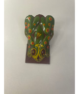 Vintage Tin Litho Frog Clicker Noisemaker Toy Has a Fly on Her Back 2 x 3&quot; - £14.30 GBP