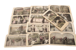 Lot of 23 Stereo View Cards Hand Tinted Western US Themes - £51.49 GBP