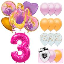 Rapunzel Deluxe Balloon Bouquet - Pink Number 3 - £26.37 GBP