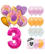 Rapunzel Deluxe Balloon Bouquet - Pink Number 3 - $32.99