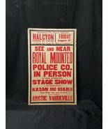 Ca. 1920 Halcyon Theatre Poster Colebrook N.H. - Canadian Royal Mounted ... - $140.13 CAD