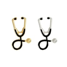 Stethoscope Pin 1&quot; Doctor Nurse Health Care Medical Assistant Er Tiny Brooch - £6.34 GBP