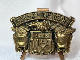 1980 Vtg Harley-Davidson Solid Brass Baron Belt Buckle 6189 Taiwan Eagle... - £31.24 GBP