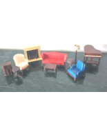 1940&#39;s Renwal Jolly Twins 11 Pc Living Room Set Vintage Dollhouse Furnit... - $658.39 MXN