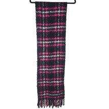 Pink Victoria&#39;s Secret Scarf Black Pink White 100% Acrylic Super Soft Wi... - £15.98 GBP