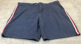 Tommy Hilfiger Shorts Mens Size 38 Blue with Stripes Casual Flat Front Chino - £11.79 GBP