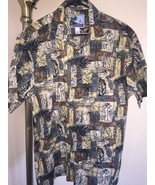 Men&#39;s Lightweight Hawaiian Camp Shirt AFTCO Bluewater 100% Cotton Sz Med - £18.86 GBP