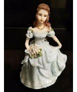 Quinceanera Cake Topper Figure Blue Dress - $148.79 MXN