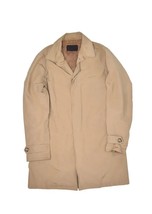 Prada Coat Mens 48 M Khaki Trench Lightweight Jacket Cotton Blend Car Collared - $140.14