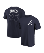 Andruw Jones T-Shirt Atlanta Braves Player Name &amp; Number Soft Jersey Tee - $373.29 MXN