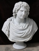 Alexander the Great 100% MARBLE BUST 25&quot; Life-size Sculpture Statue Reproduction - £5,538.74 GBP