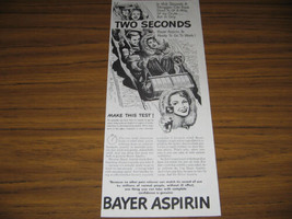 1949 Vintage Ad Bayer Aspirin Toboggan Speeds Down Icy Chute - £7.25 GBP