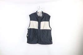 Vintage 90s Columbia Mens Large Faded Color Block Windbreaker Vest Jacket Gray - £38.94 GBP