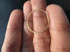 Ultra Thin Minimalist 8K 333 Frost Gold Stacking Light 0.5mm Simple Size... - $496.81 MXN