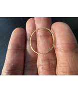 Ultra Thin Minimalist 8K 333 Frost Gold Stacking Light 0.5mm Simple Size... - $37.87 CAD