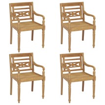 Batavia Chairs 4 pcs Solid Teak Wood - £306.20 GBP