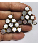 Vintage Mothet Of Pearl Clips Gold Tone - £35.39 GBP