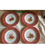 Sakura Set of 4  &quot;Christmas Morning&quot; Plates IOB - $19.79