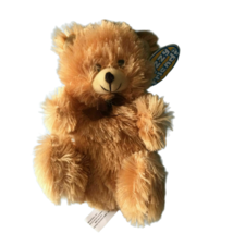 FUZZY FRIENDS Soft Teddy Bear Plush With Tags Stuffed Animal Tan Brown Fur 9 in - £7.44 GBP