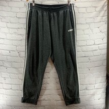 Adidas Sweatpants Athletic Jogging Mens Sz XL Gray Lounge Pull On with P... - $20.48