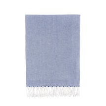 Bello Turkish Beach Towel Plain Blue Handwoven Sand-Free Peshtemal, 39 x 66.9 In - £55.66 GBP