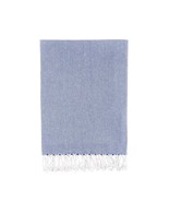 Bello Turkish Beach Towel Plain Blue Handwoven Sand-Free Peshtemal, 39 x... - £54.89 GBP