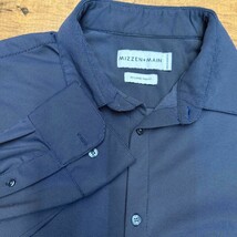 Mizzen+Main Mens XXL Trim Fit Lightweight Dress Shirt Blue Geometric Wor... - $32.50