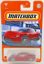 2021 Matchbox Tesla Roadster Satin Burgundy Red 1:64 Diecast Car - $3.79