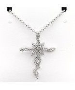 925 sterling silver women chain Cross necklace - $54.10 CAD