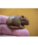 (tb-mouse-4) little tan pet Mouse Tagua NUT palm figurine Bali carving l... - €40,93 EUR