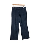 Focus 2000 Jeans 8 Womens Dark Blue Cotton Stretch Career Casual - $17.68