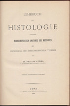 Histology Medicine Textbook Stohr German Illustrated 1889 - £83.33 GBP