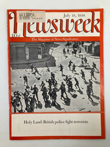 VTG Newsweek Magazine July 18 1938 Holy Land British Police Fight Terrorists - £22.51 GBP