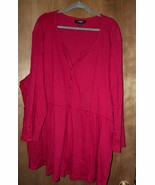 4X ~ 34/36 Women&#39;s Plus Chelsea Babydoll long sleeve tunic top - $16.87 CAD