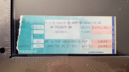 NAZARETH - JULY 17, 1987 HAMPTON BEACH, NEW HAMPSHIRE CONCERT TICKET STUB - $14.00